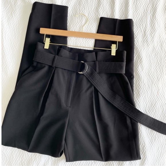 White House Black Market High Waist Belted Ankle Trousers - Picture 1 of 16